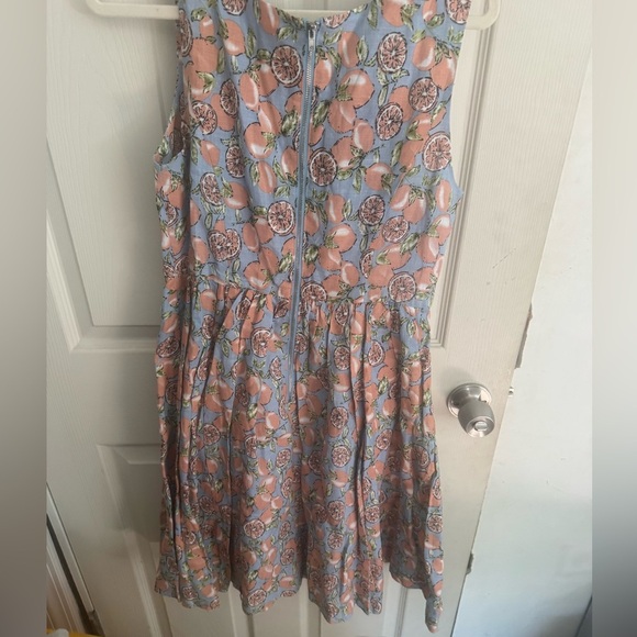 Everly Ace the Dress in Sky Lemons Citrus Blue Sz M A-line - Picture 5 of 12